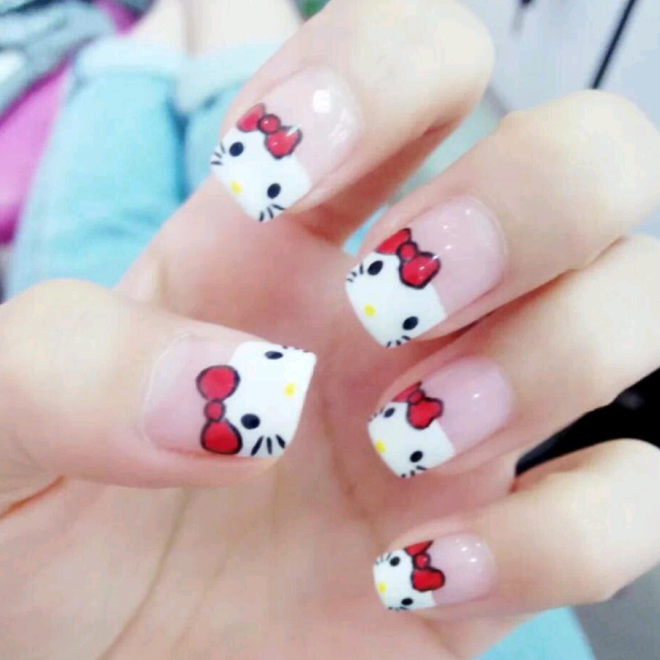 美甲- 【彩绘甲】可爱kitty猫