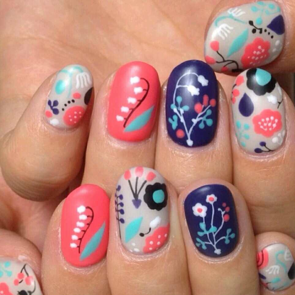 美甲- 手绘和风甲(日本甲油胶)